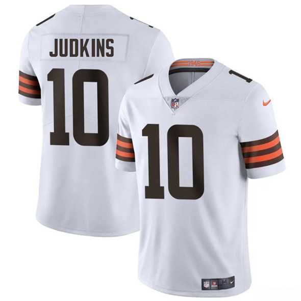 Men & Women & Youth Cleveland Browns #10 Quinshon Judkins White 2025 Vapor Limited Stitched Jersey->cleveland browns->NFL Jersey